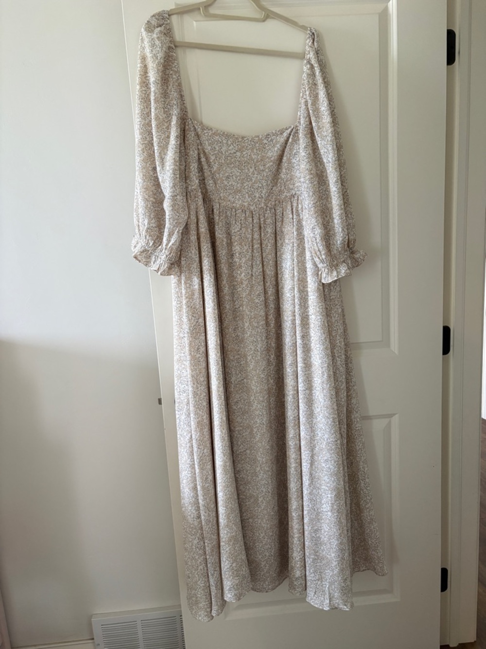 Women's Maxi Dress in Beige Floral